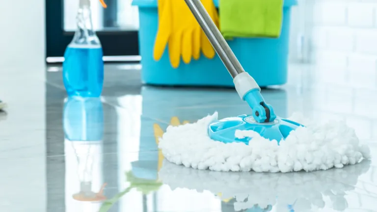 Mop and cleaning supplies with Triple Disinfectant
